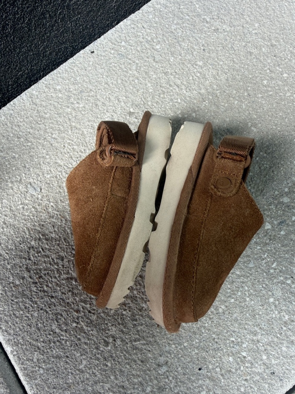 UGG Toddler Chestnut Brown Suede Slide Sandals with Adjustable Strap - Picture 7 of 7